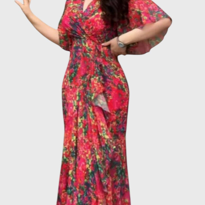 שמלת הדפס רטרו של נאווה