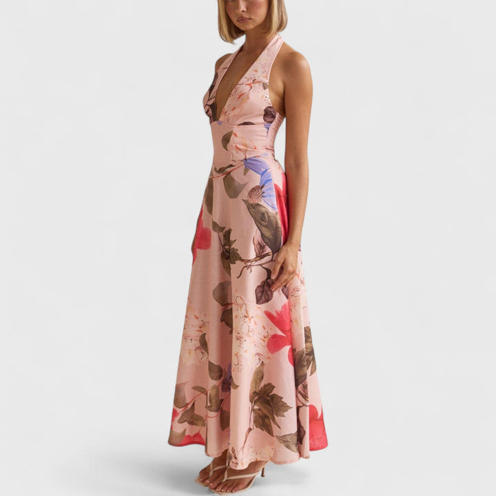 שמלת מקסי פרחונית מפשתן של טליה