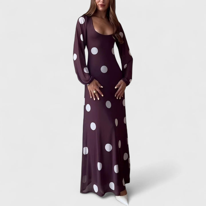 שמלת מקסי עם נקודות של מיריט