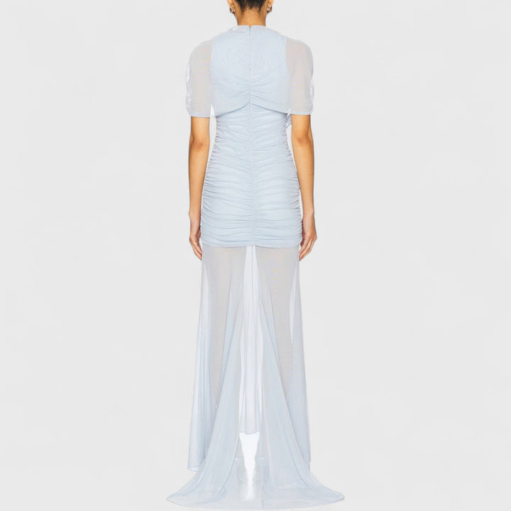 שמלת מקסי שקופה עם קפלים של Noa