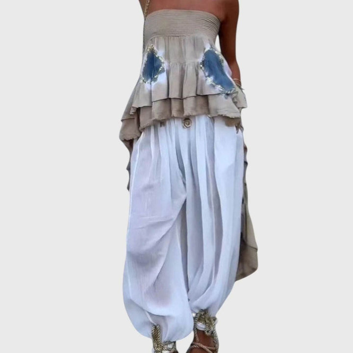 טופ שכבות ללא כתפיות של סופיה