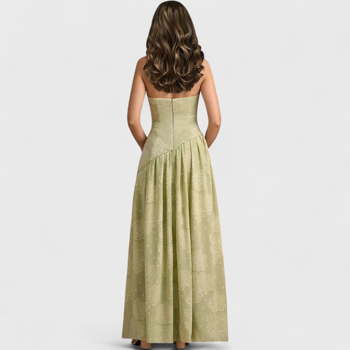 שמלת מקסי ללא כתפיות של רינה