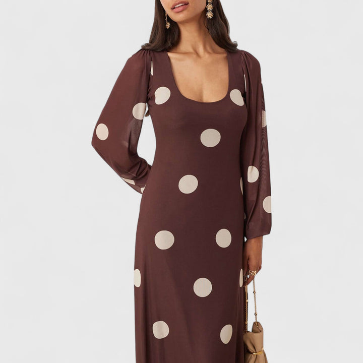 שמלת מקסי עם נקודות של מיריט