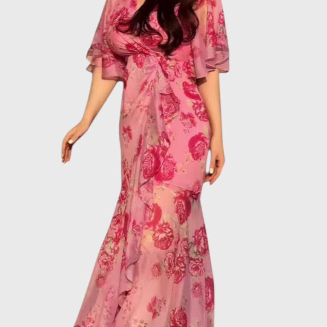 שמלת הדפס רטרו של נאווה