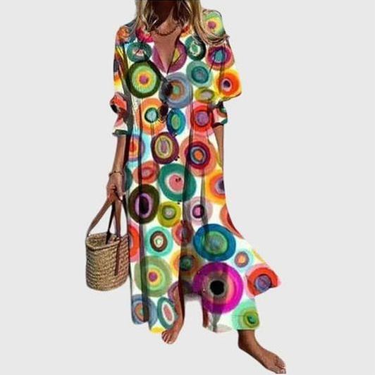 שמלת מקסי בוהמית של Leah Luxe