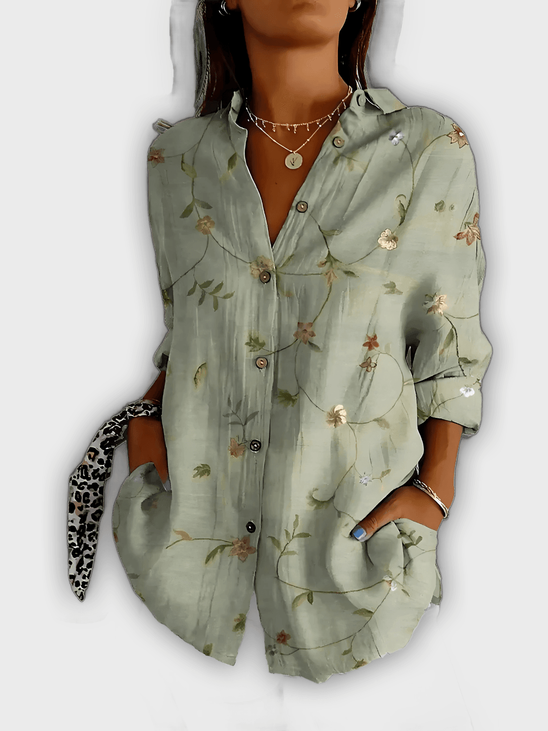 חולצת איווי פרחונית קלילה עם התאמה מחמיאה