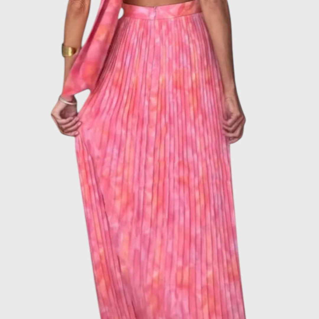 שמלת מקסי עם הדפס מיכל