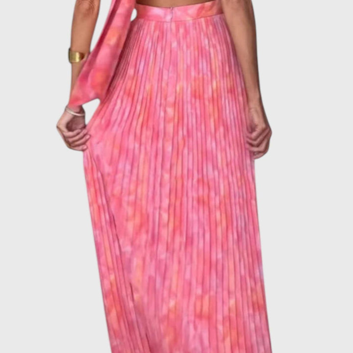 שמלת מקסי עם הדפס מיכל