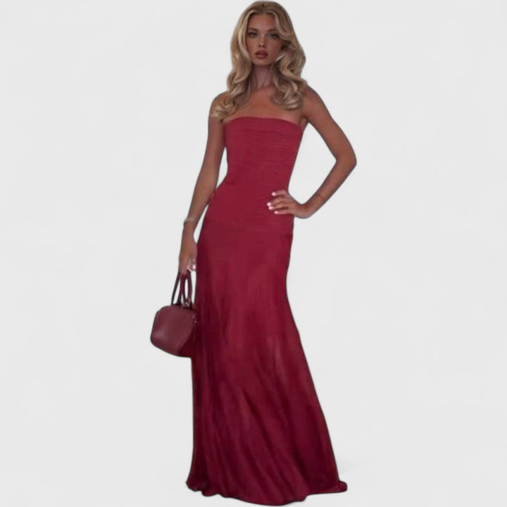 שמלת מקסי סריג של מרים עם צינור