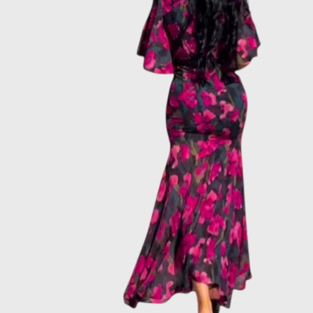 שמלת הדפס רטרו של נאווה