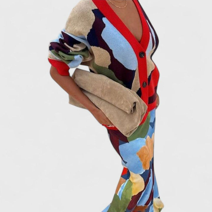 ז'קט סריג גיאומטרי של ירדן