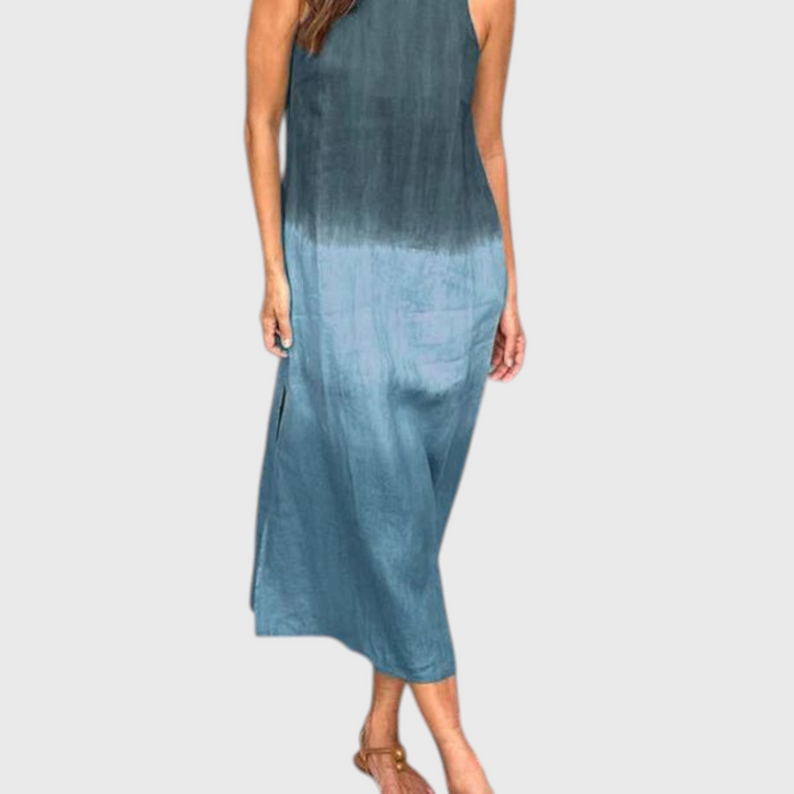 שמלת מידי עם הדפס כרמל