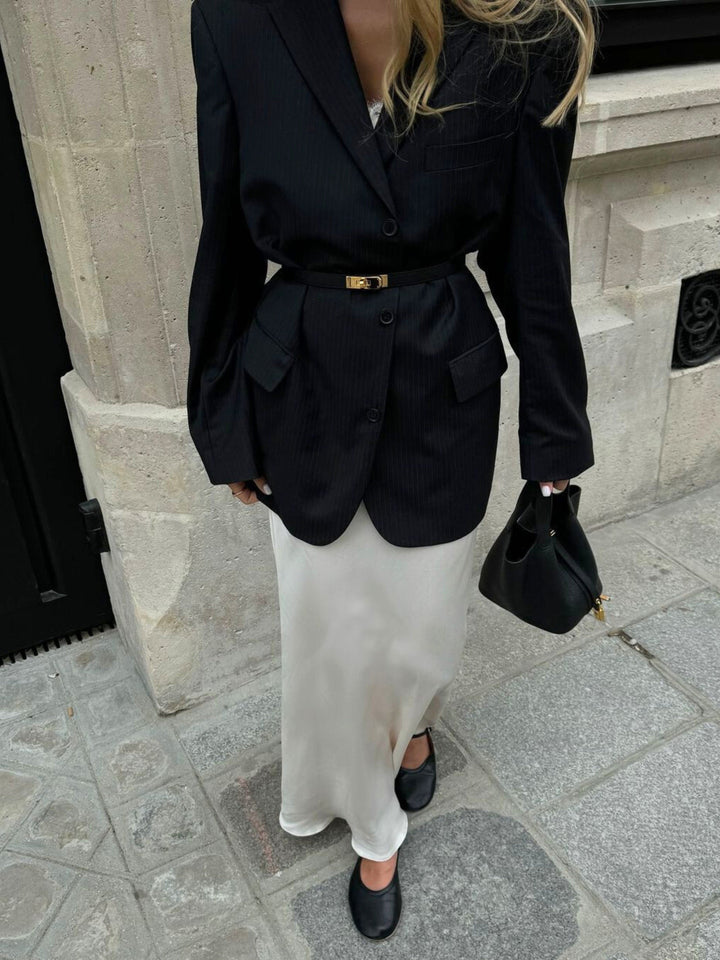 גלאיזה | תיק דלי עם מנעול זהב חלק