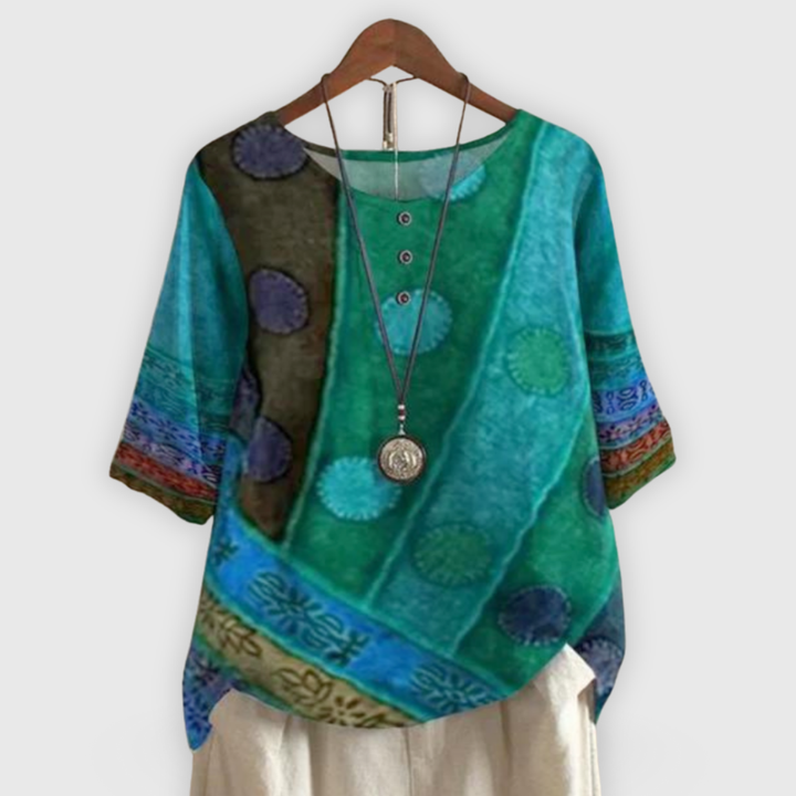 טופ בוהו צבעוני מעיין