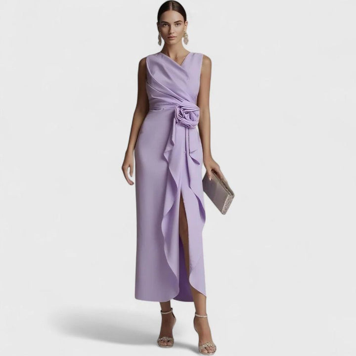 שמלת מידי סאטן של אינבר