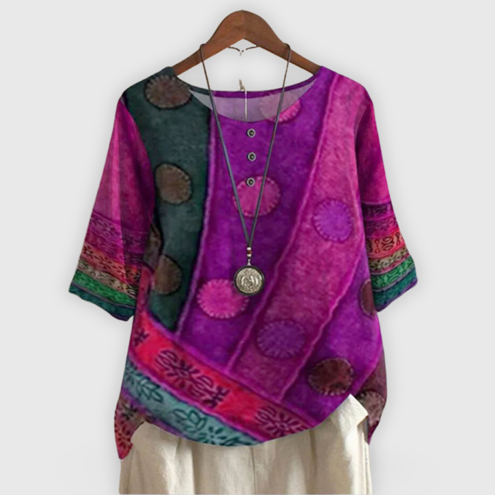 טופ בוהו צבעוני מעיין