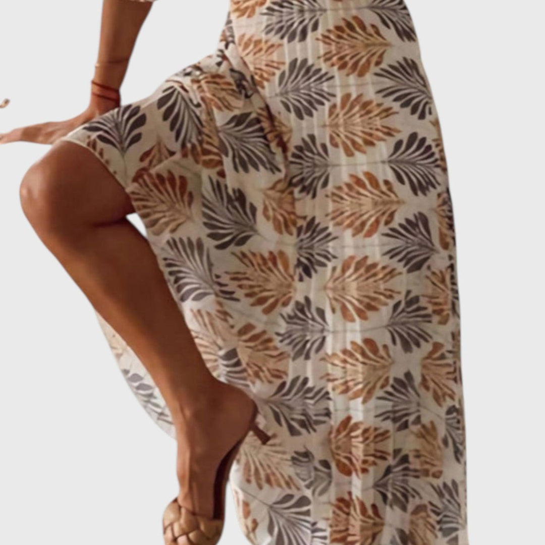 שמלת מקסי עם צווארון וי של יארה