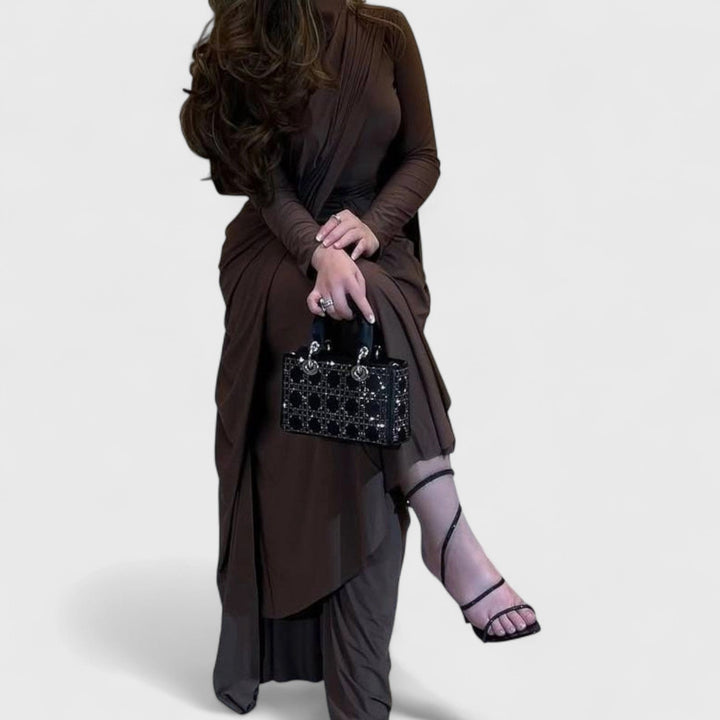 שמלת מקסי אסימטרית של ליאור