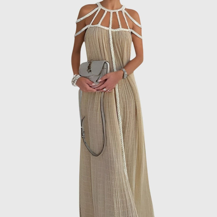 מקסי פשתן עטופה