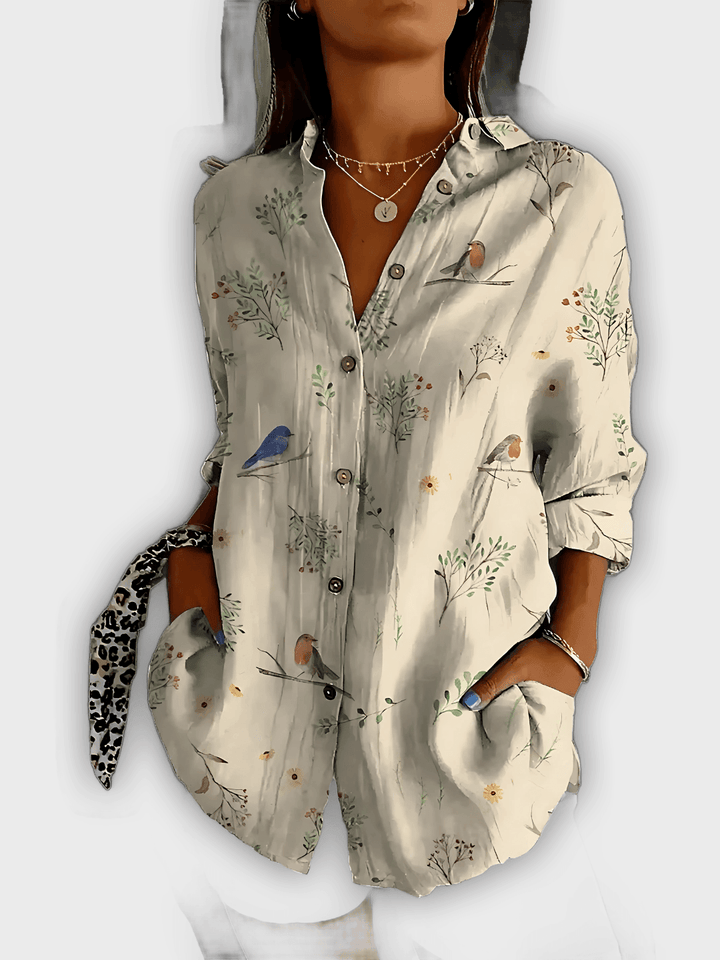 חולצת איווי פרחונית קלילה עם התאמה מחמיאה