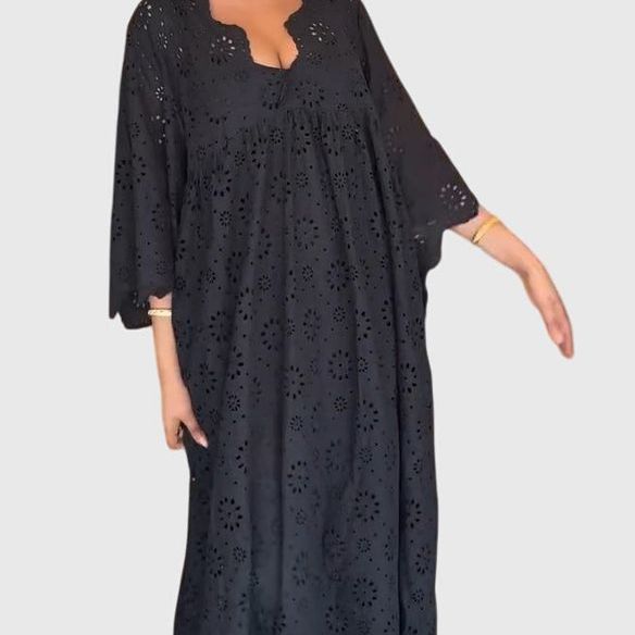 שמלת מיטל שחורה חלולה