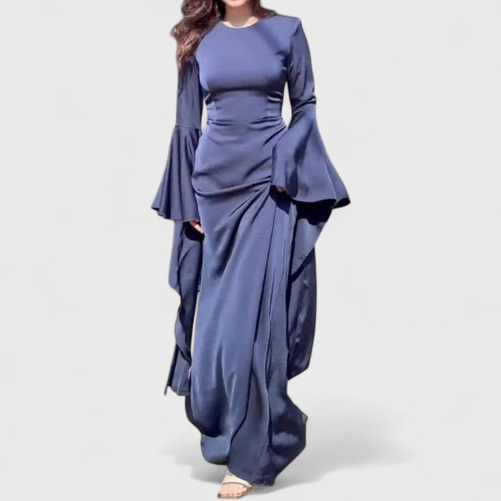 שמלת מקסי עם שרוולים קפלים של Shir