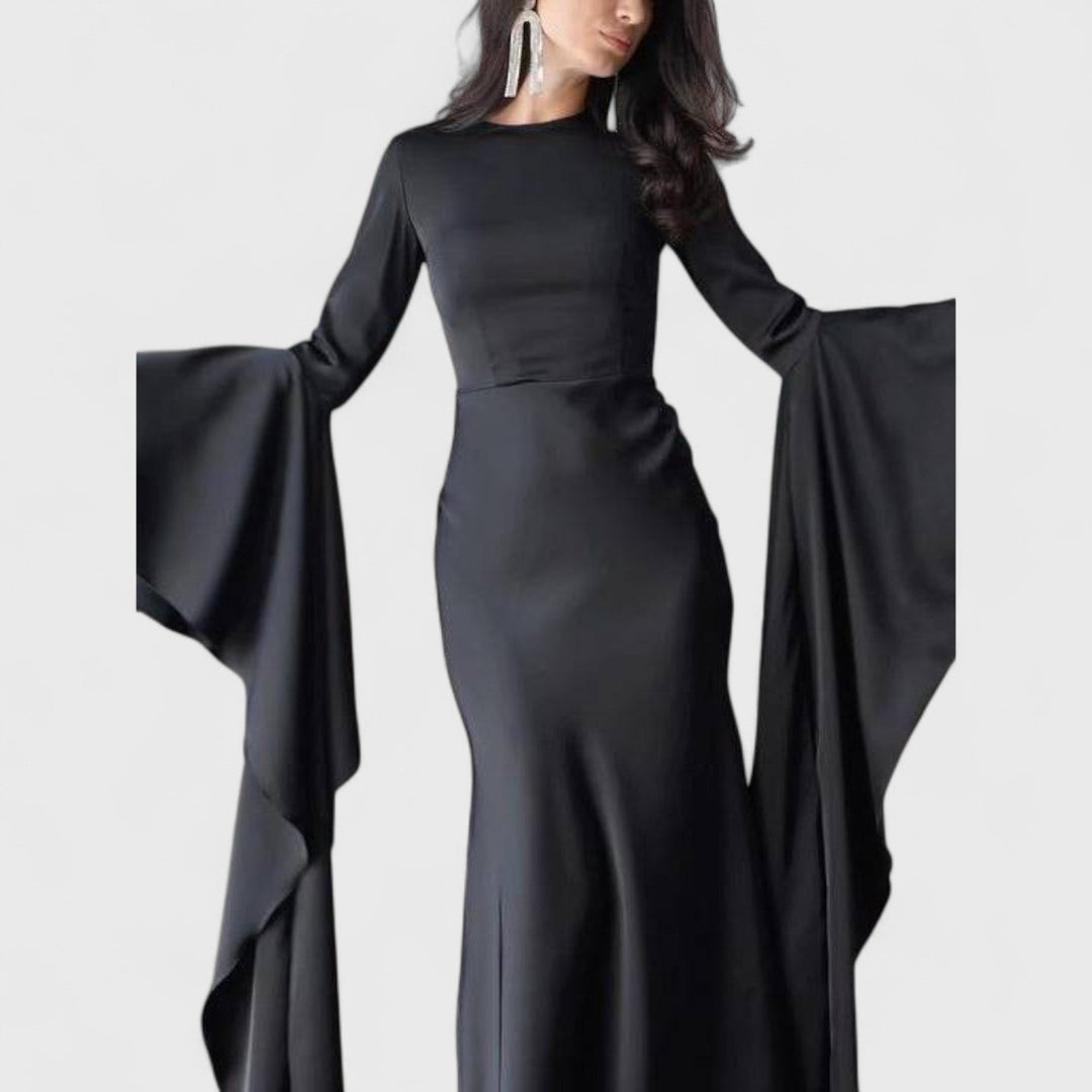 שמלת מקסי עם שרוולים קפלים של Shir