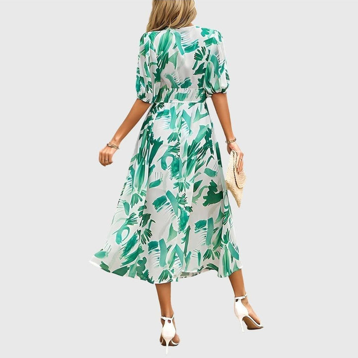 שמלת מקסי עם הדפס פרחוני של עדן