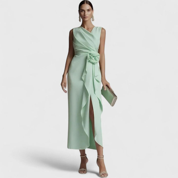 שמלת מידי סאטן של אינבר