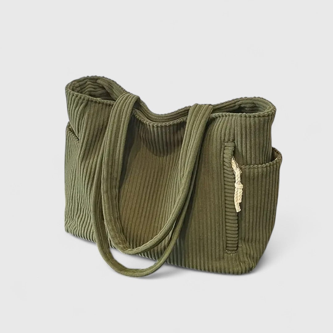 סו – תיק יד מקורדרוי עם פרט שרוך