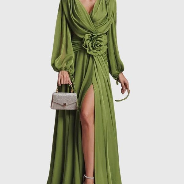 שמלת מקסי שיפון אלגנטית של ליאור