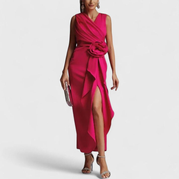 שמלת מידי סאטן של אינבר