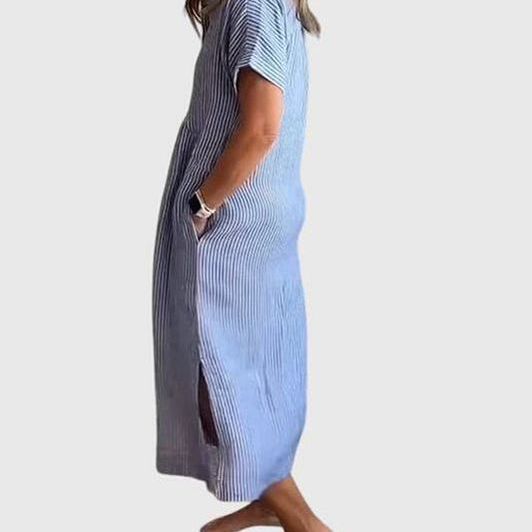 שמלת חולצה מפוספסת של אביטל