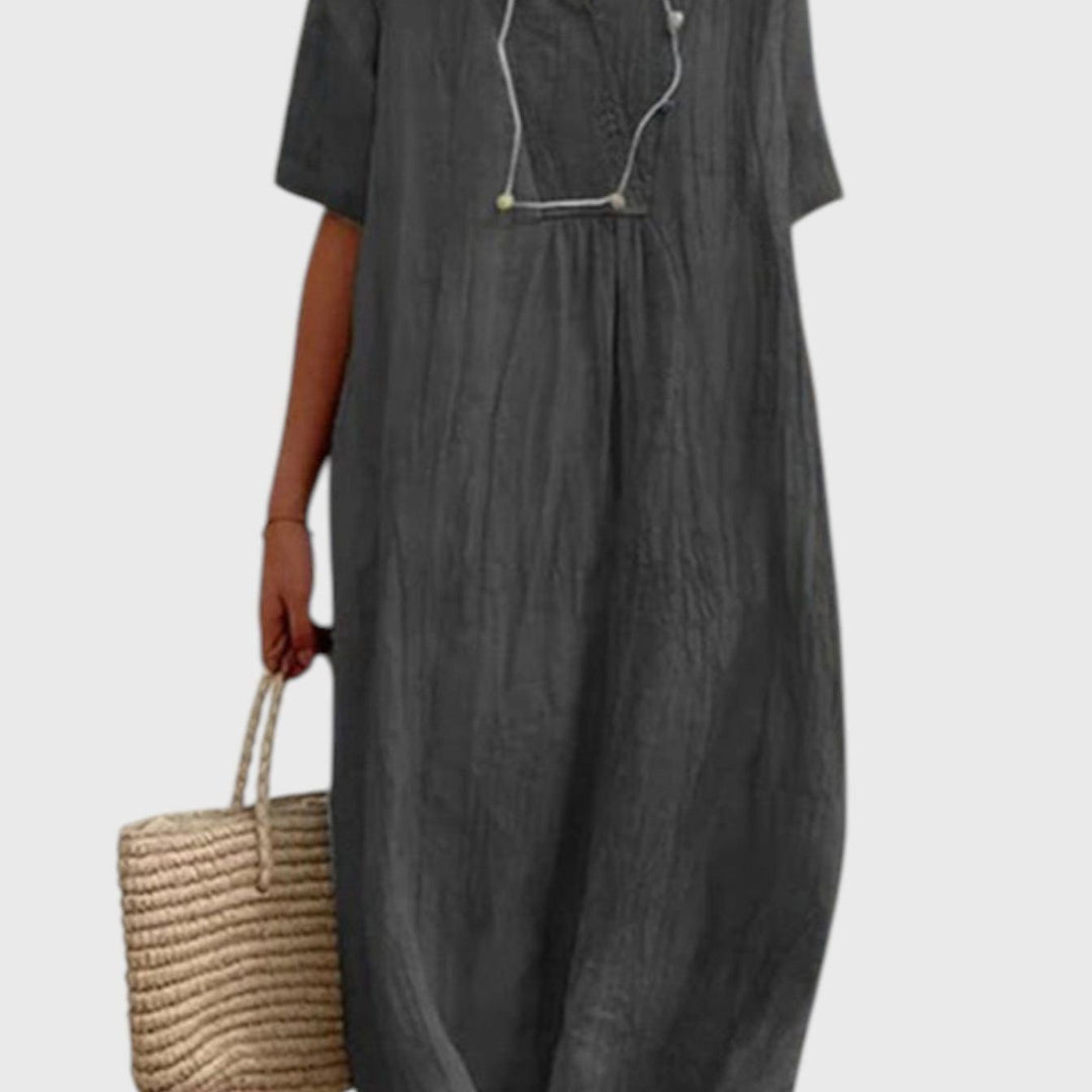 שמלת מידי בגזרה נינוחה של יעל