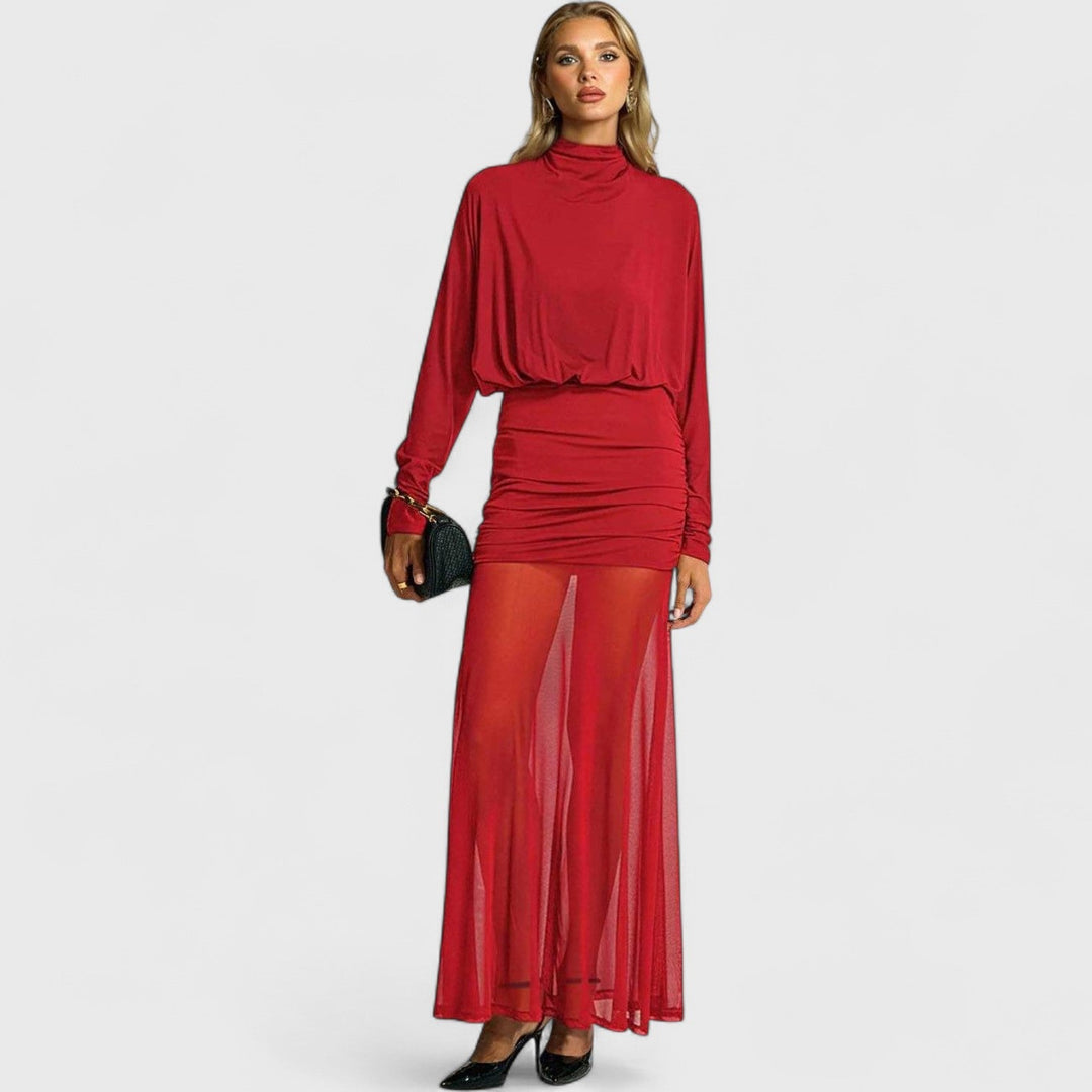 שמלת מקסי שכבתית של טול של אליאנה