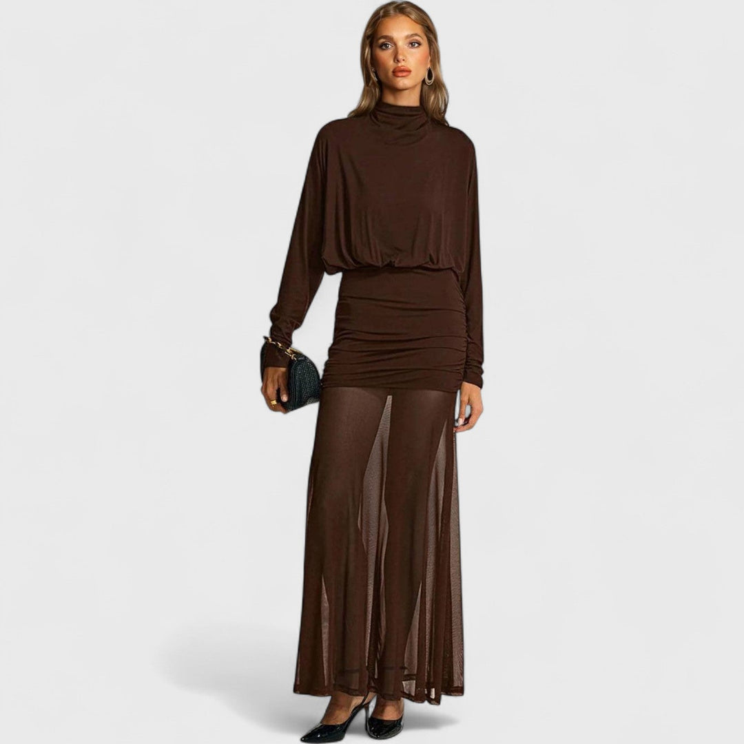 שמלת מקסי שכבתית של טול של אליאנה