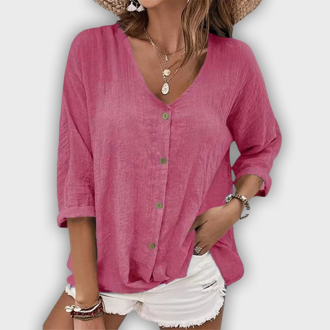 חולצת ורוניקה קלילה ונוחה עם גזרה רפויה