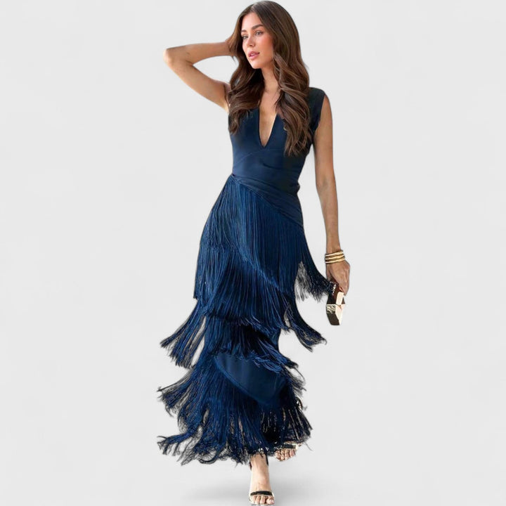 שמלת מקסי קפלים של נועה