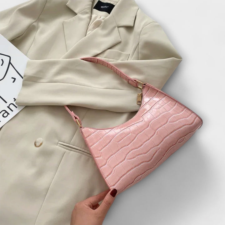 תיק עור מבריק הלורה - סגנון ופונקציונליות מושלמת