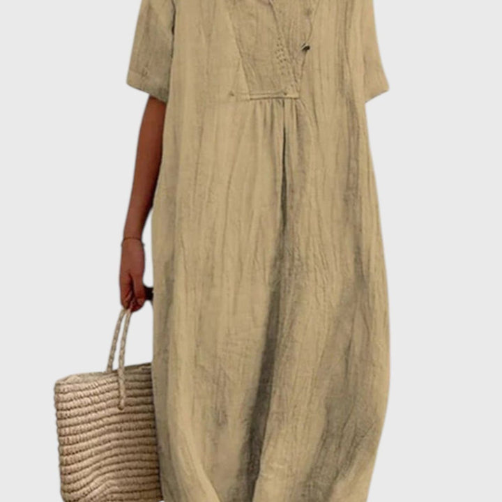 שמלת מידי בגזרה נינוחה של יעל