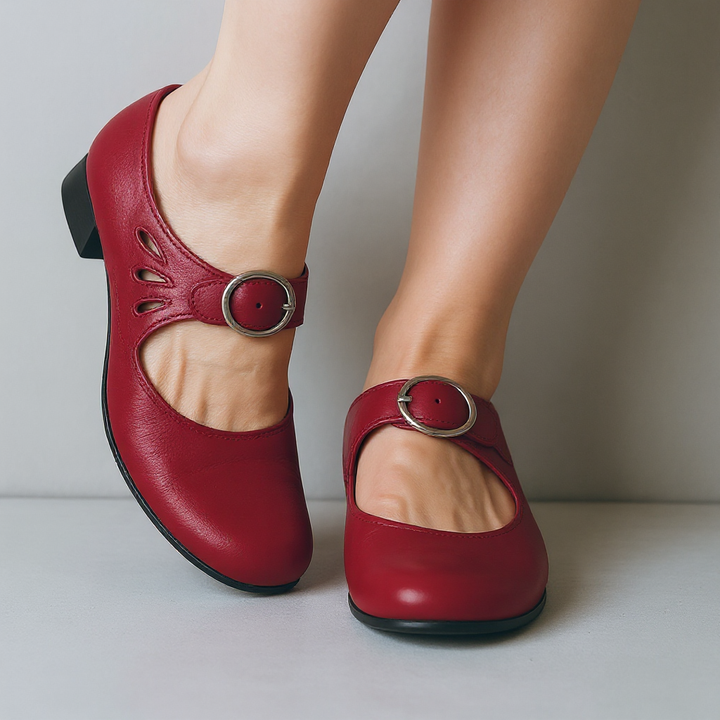 נעלי מרי שטוחות עם סוליה אורטופדית נוחה