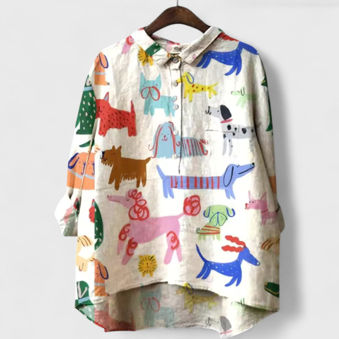 חולצה מודפסת מסוגננת של Noa