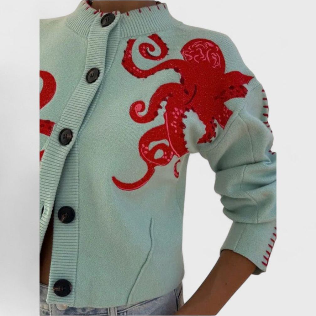 קרדיגן סרוג של Gal Octopus