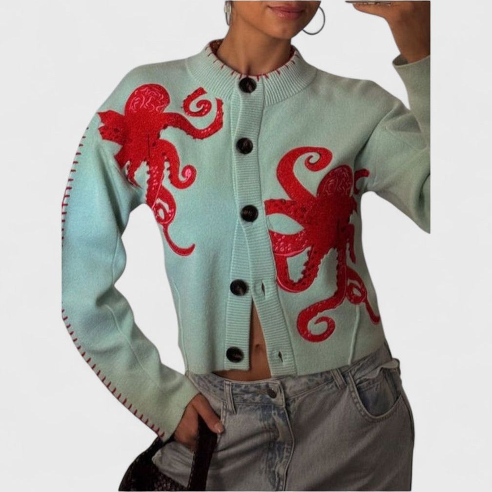 קרדיגן סרוג של Gal Octopus