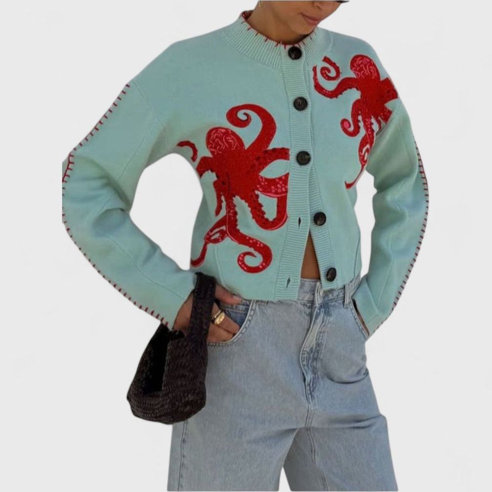 קרדיגן סרוג של Gal Octopus