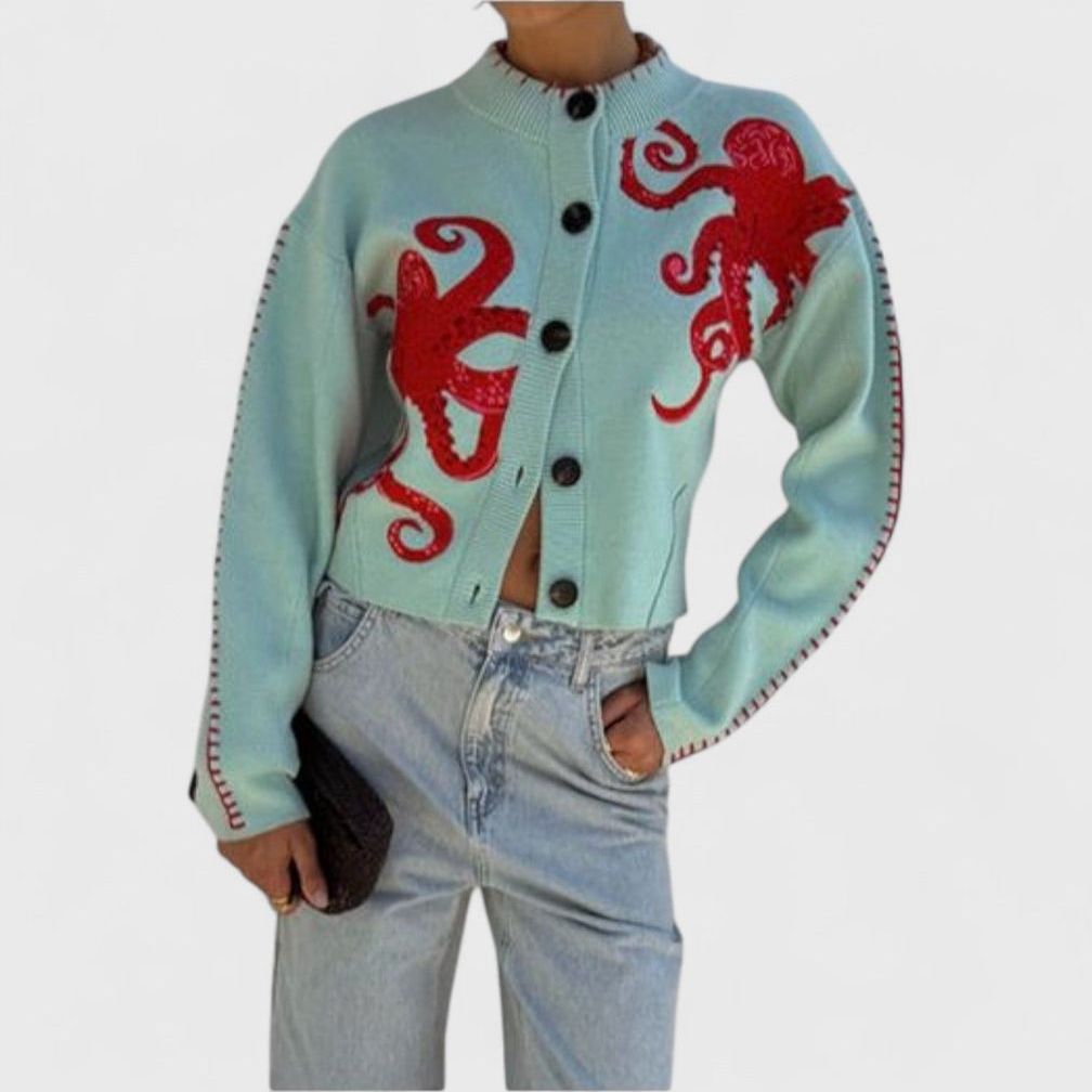 קרדיגן סרוג של Gal Octopus