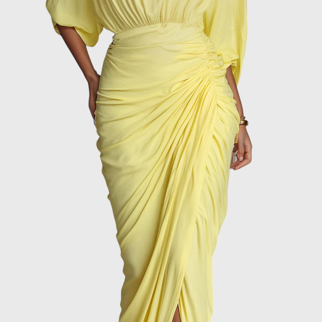 שמלת מקסי צהובה של ליה