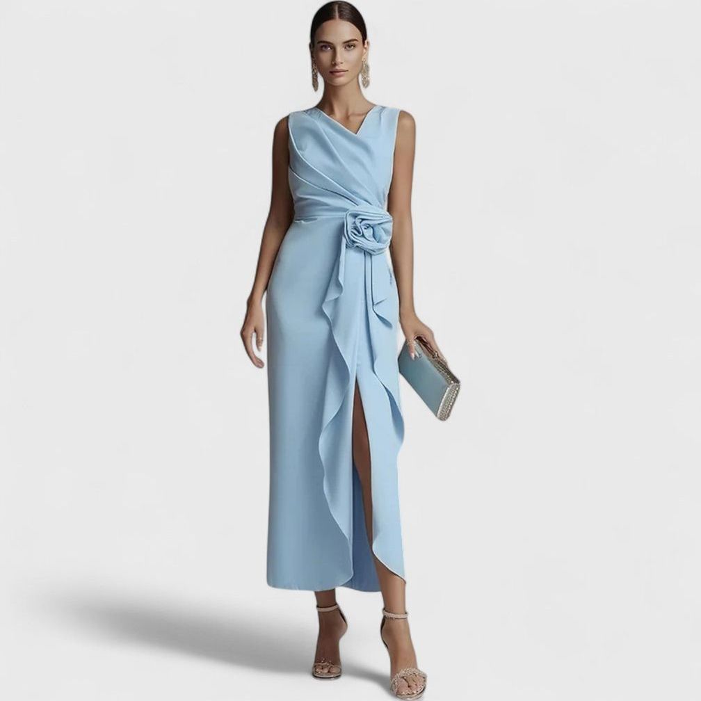 שמלת מידי סאטן של אינבר