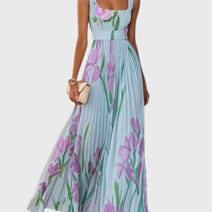 שמלת פרחונית לבנה של יעל