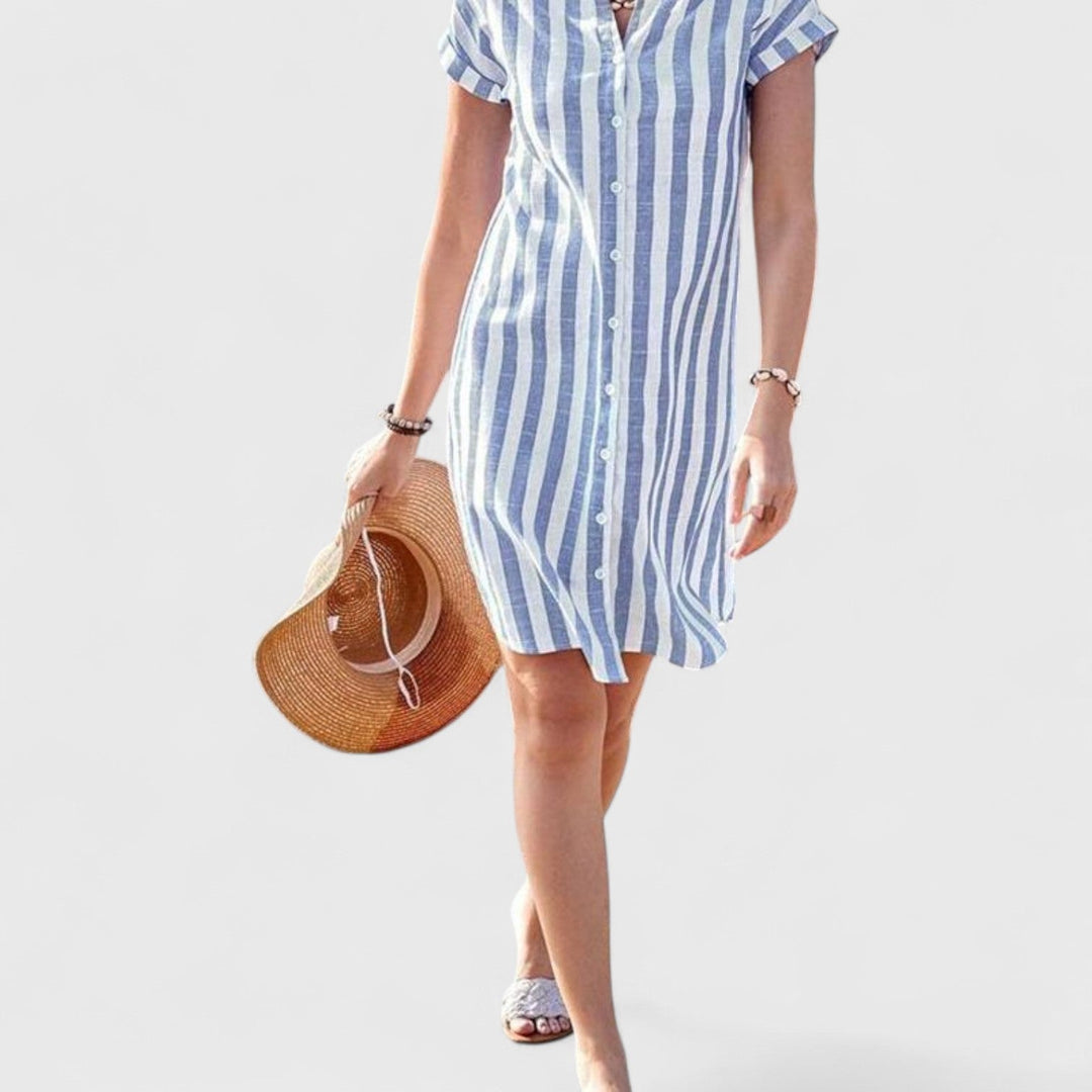 שמלת מידי מפוספסת של ליאורה